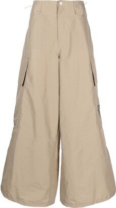 PA Monogram-embroidery wide-leg trousers