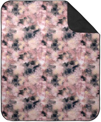 Picnic Blankets: Watercolor Marble - Pink Picnic Blanket, Pink