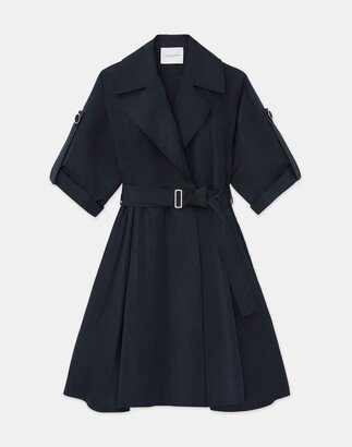 Regenerated Poly Taffeta Short Trench Coat