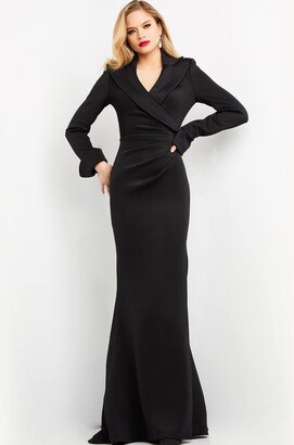 Long Sleeve Collared Gown