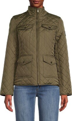 Stand Collar Puffer Jacket-AB