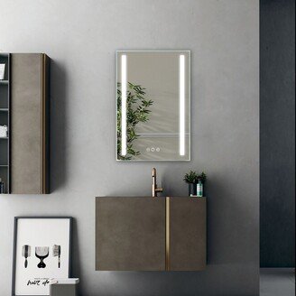 Jims Maison 20 in. W x 30 in. H Aluminium and Glass LED Bathroom Mirror with Defogger and Dimmable - 20 x 30