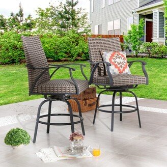 Patio Festival Outdoor Rattan/Wicker Bar Stool Set