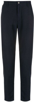 Fluid linen tailored trousers