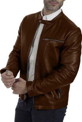 Cafe Racer Leather Jacket