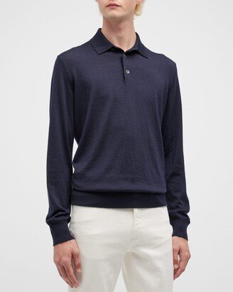 Men's Cashmere-Silk Polo Shirt