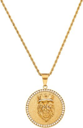 Men's Premium Collection Rowan Lion Head Pendant Necklace