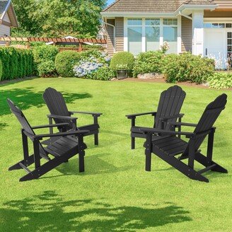 Bonosuki Outdoor 4-Piece Plastic Adirondack Chairs Set