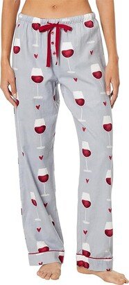 Flannel PJ Pants (Grey/Red Wine) Women's Pajama