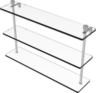 Foxtrot Collection 22 Inch Triple Tiered Glass Shelf