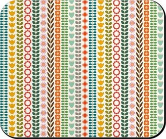 Mouse Pads: Scandinavian Folk Stripe - Multi Mouse Pad, Rectangle Ornament, Multicolor