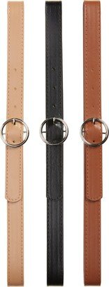 Assorted 3-Pack Skinny Belts