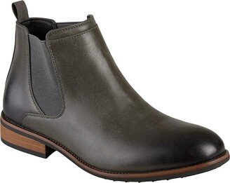 Landon Chelsea Dress Boot (Grey Faux Leather) Men's Shoes