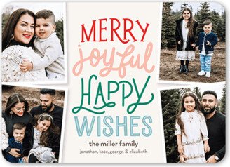 Holiday Cards: Cheerfully Cherished Holiday Card, Grey, 5X7, Holiday, Signature Smooth Cardstock, Rounded