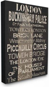 Home Decor London Landmark Typography Art Collection