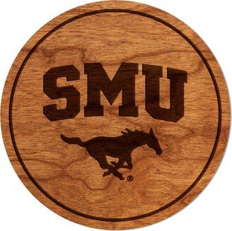 Southern Methodist University Mustangs Coaster - Crafted From Cherry Or Maple Wood | Smu