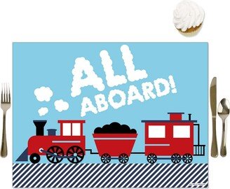 Big Dot Of Happiness Railroad Party Crossing - Party Table Decorations - Train Party Placemats 16 Ct