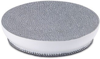 Dotted Circle Textured Resin Soap Dish - Blue/Silver