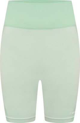 Twill Active Recycled Colour Block Body Fit Cycling Shorts - Green
