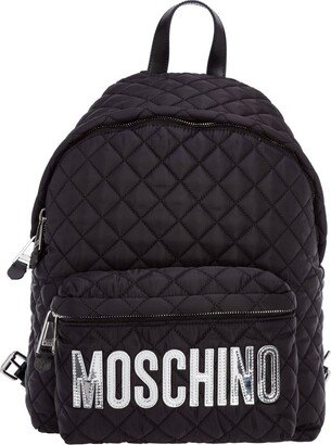 Logo Patched Quilted Backpack