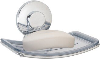 Gel Suction Soap Dish in Chrome - 5.4x 4.7x 3.7