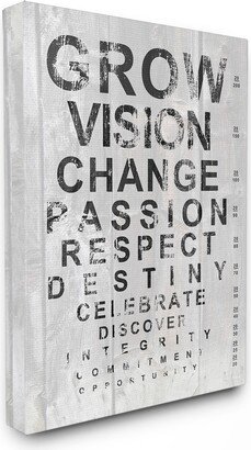 Home Decor Grow Eye Chart Inspirational Typography Cavnas Wall Art, 16 x 20