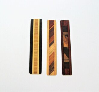 Bookmarks Set Of Three Made Exotic Woods