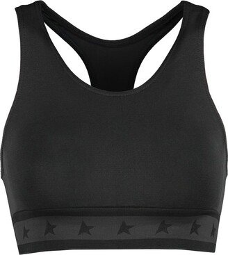 Logo Printed Sports Bra-AB