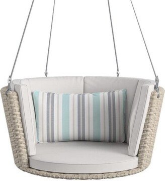 Perdix Chio LLC Patio Swing,Cushions, Light Taupe Wicker