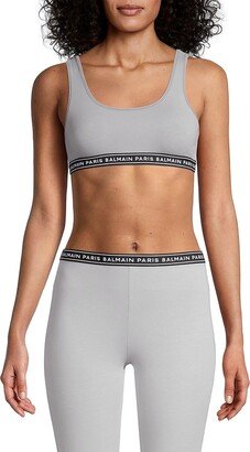 Logo Band Jersey Sports Bra