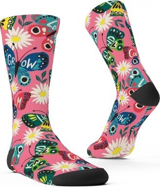 Socks: Garden Butterfly - Multi Custom Socks, Multicolor
