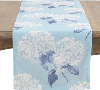 Saro Lifestyle Hydrangea Garden Table Runner