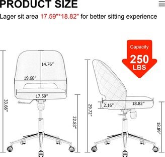 Modern household white ball cloth Office chair adjustable 360 ° swivel chair engineering plastic armless swivel computer chair