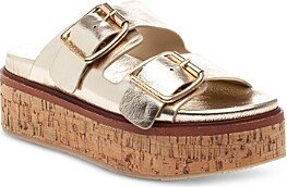 Women's Belinda Double Buckle Platform Slide Sandals