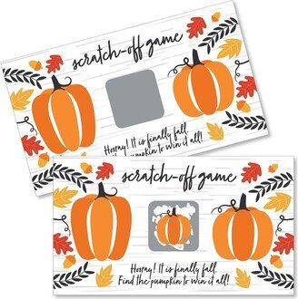 Big Dot of Happiness Fall Pumpkin - Halloween or Thanksgiving Party Game Scratch Off Cards - 22 Count