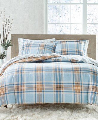 Homespun Plaid Flannel Duvet Cover, Full/Queen, Created for Macy's