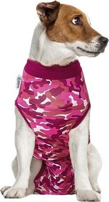 Suitical Dog Recovery Suit, Dog Accessories for Wound and Suture Protection Post Surgery, and Skin Problems, Pink Camouflage, Small