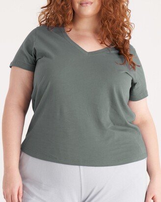 The Standard Stitch Plus Size The V Neck Tee