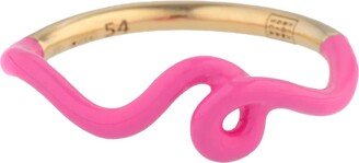 Pink Wave Stacking Ring