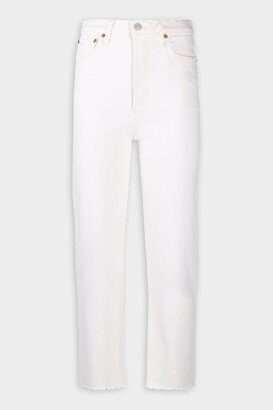 70s Stove Pipe Jeans in Vintage White