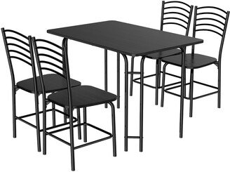 5 PCS Dining Table Set Modern Kitchen Table and 4 Chairs