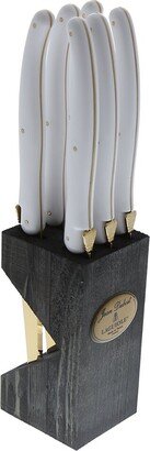 Laguiole Set Of 6 Steak Knives In Block-AG