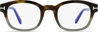 Blue Block square-frame glasses-AA