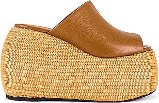Bubble Wedge Shoe in Brown