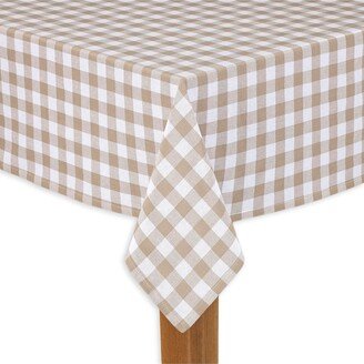 Lintex Buffalo Check Sand 100% Cotton Table Cloth for Any Table 70 Round