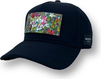 Partch DWYL-G11 Art Full Fabric Trucker Hat Black With Removable Clip