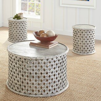 The Gray Barn Shiloh Round Wood 3-Piece Occasional Set