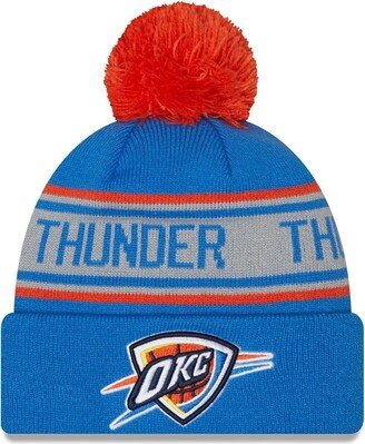 Men's Blue Oklahoma City Thunder Repeat Cuffed Knit Hat with Pom