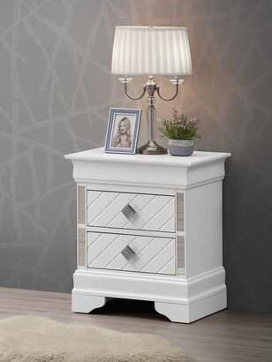 Passion Furniture Verona 2-Drawer Nightstand