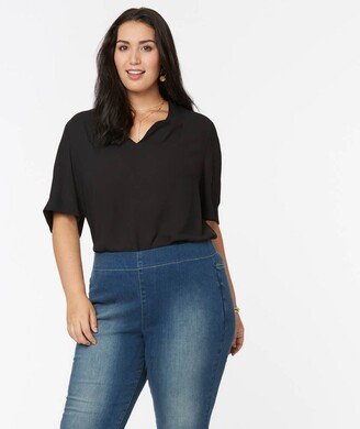 Marilyn Straight Pull-On Jeans in Plus Size